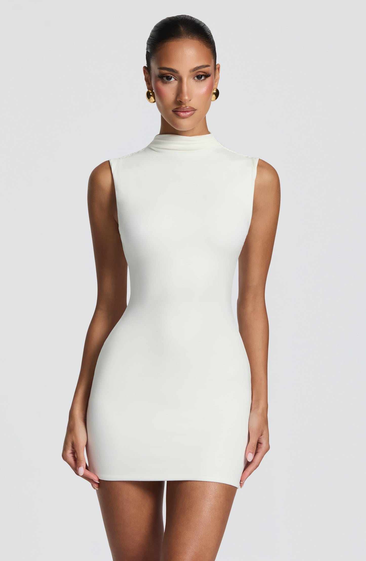 Robe Courte Froncée avec Corset Amovible